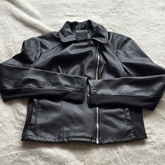 Dynamite Jackets & Blazers - Dynamite Edge Sleek Black Faux Leather Jacket Medium